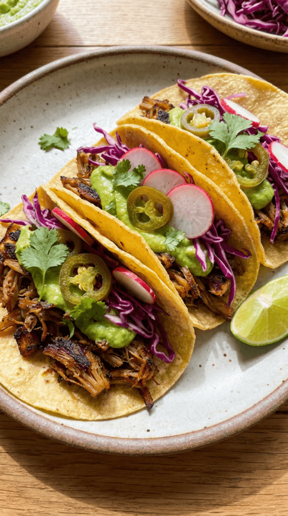 Flavorful Street Tacos: Juicy, vibrant tacos on corn tortillas with tangy guac—perfect for quick dinners. Save this idea so you can come back to it later.
