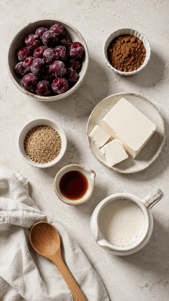 Double Chocolate Cherry Smoothie: Vibrant, energizing ingredients with rich cocoa and juicy cherries for a healthy breakfast boost. Save this idea so you can come back to it later.