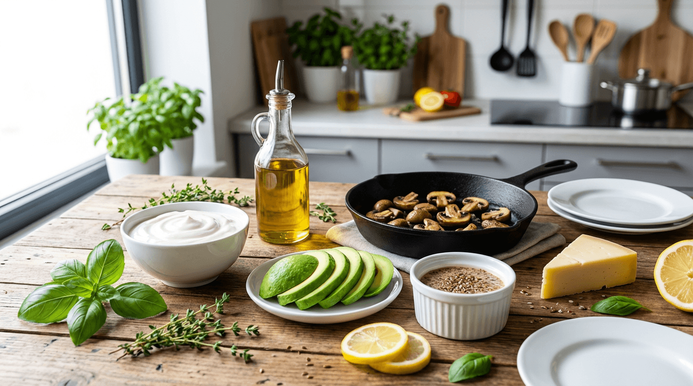 Brunch Board Bliss: Fresh, vibrant avocado and zesty lemon on rustic wood, ideal for easy healthy meals. Save this idea so you can come back to it later.