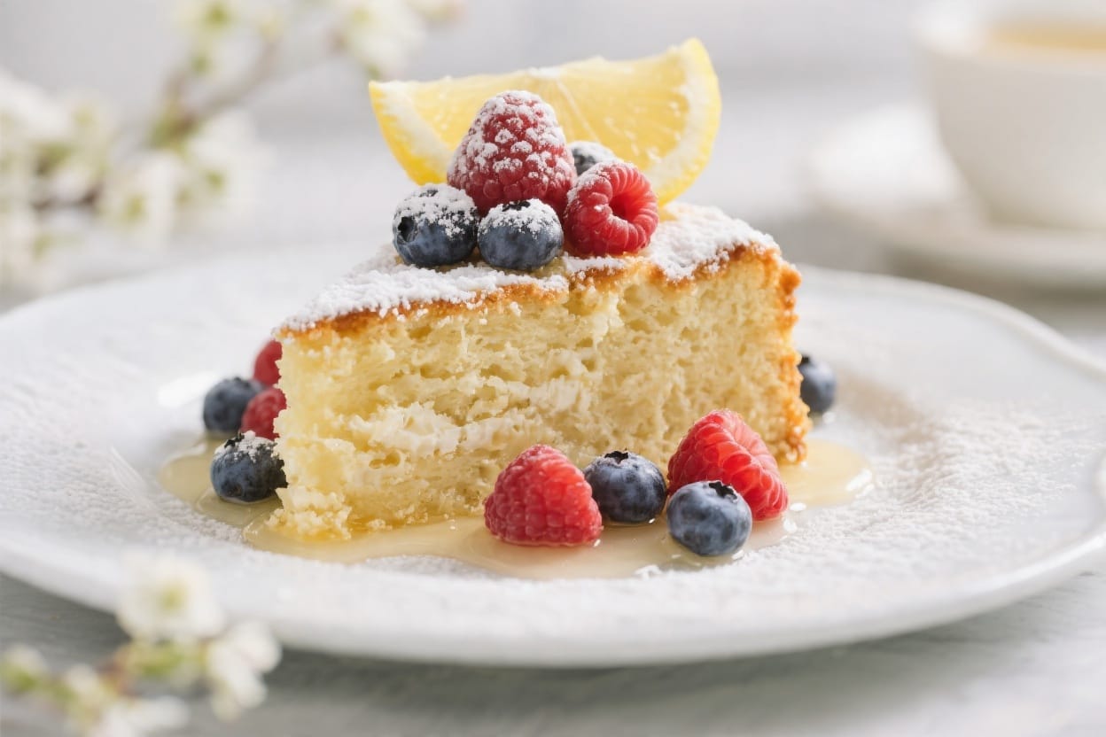 Lemon Berry Cake Delight: Moist, airy cake with zesty lemon and fresh berries—ideal for spring parties. Save this idea so you can come back to it later.