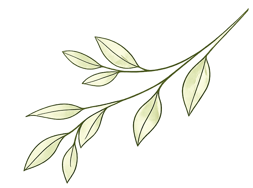 Chic Botanical Decor: Delicate, relaxing hand-drawn green branch with nine veined leaves—perfect for minimalist vibes. Save this idea so you can come back to it later.
