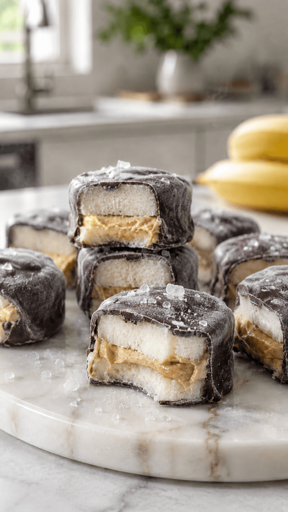 Frozen Chocolate-Dipped Banana Bites: Rich, chilled treats with crunchy chocolate and icy shimmer—perfect for healthy snacking. Save this idea so you can come back to it later.