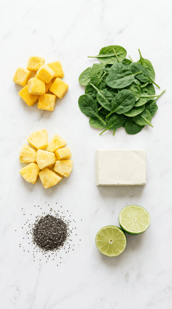 Flexitarian Smoothie Prep: Vibrant, nourishing ingredients—mangoes, spinach, tofu & more—boost healthy meals. Save this idea so you can come back to it later.