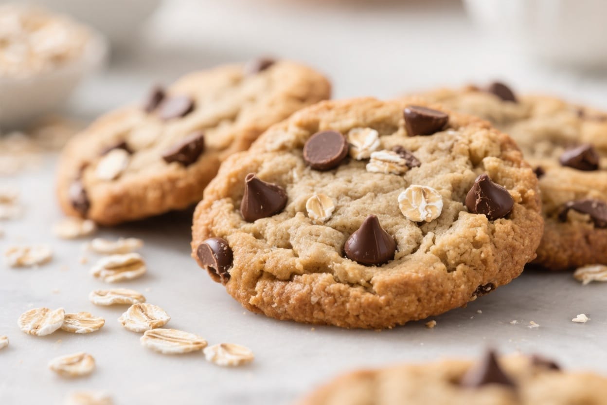 Homemade Oatmeal Chocolate Chip Cookies: Soft, chewy treats loaded with melty chips and crunchy oats—perfect for cozy snacking. Save this idea so you can come back to it later.