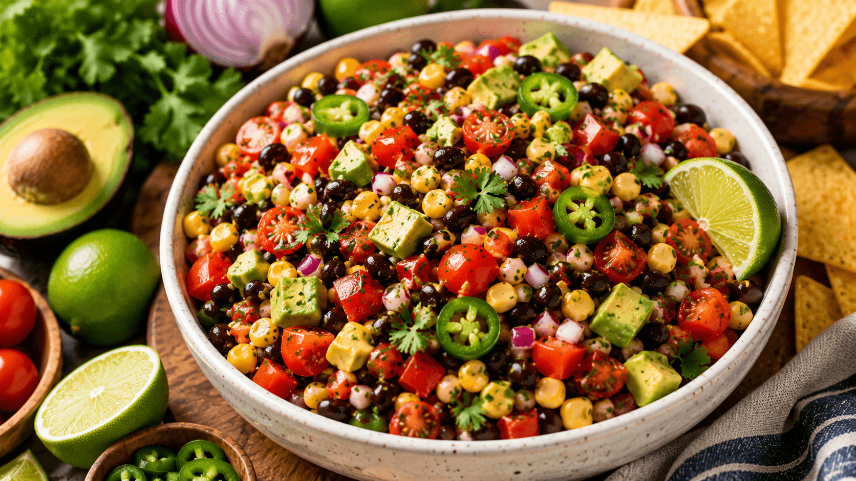 Vegan Cowboy Caviar Delight: Fresh, vibrant, wholesome bowl loaded with beans, avocado & zesty veggies—ideal for healthy snacking. Save this idea so you can come back to it later.