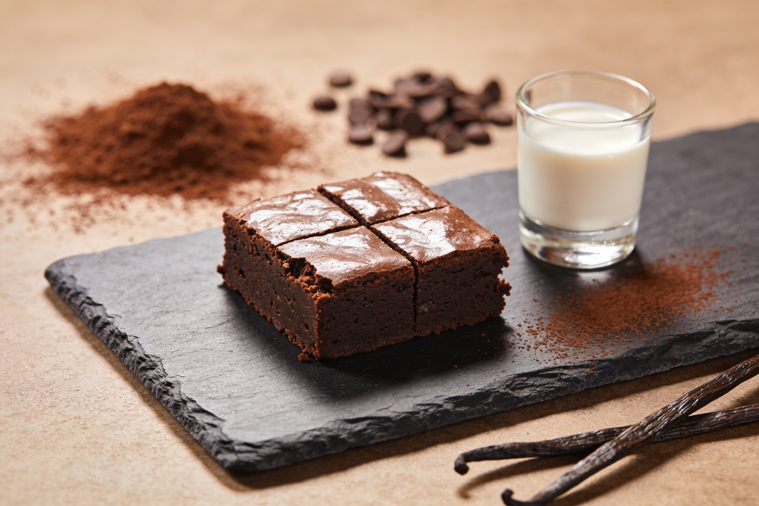 Vegan Brownie Recipes with fudgy chocolate brownie squares and simple baking ingredients